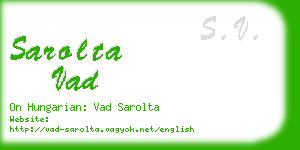 sarolta vad business card